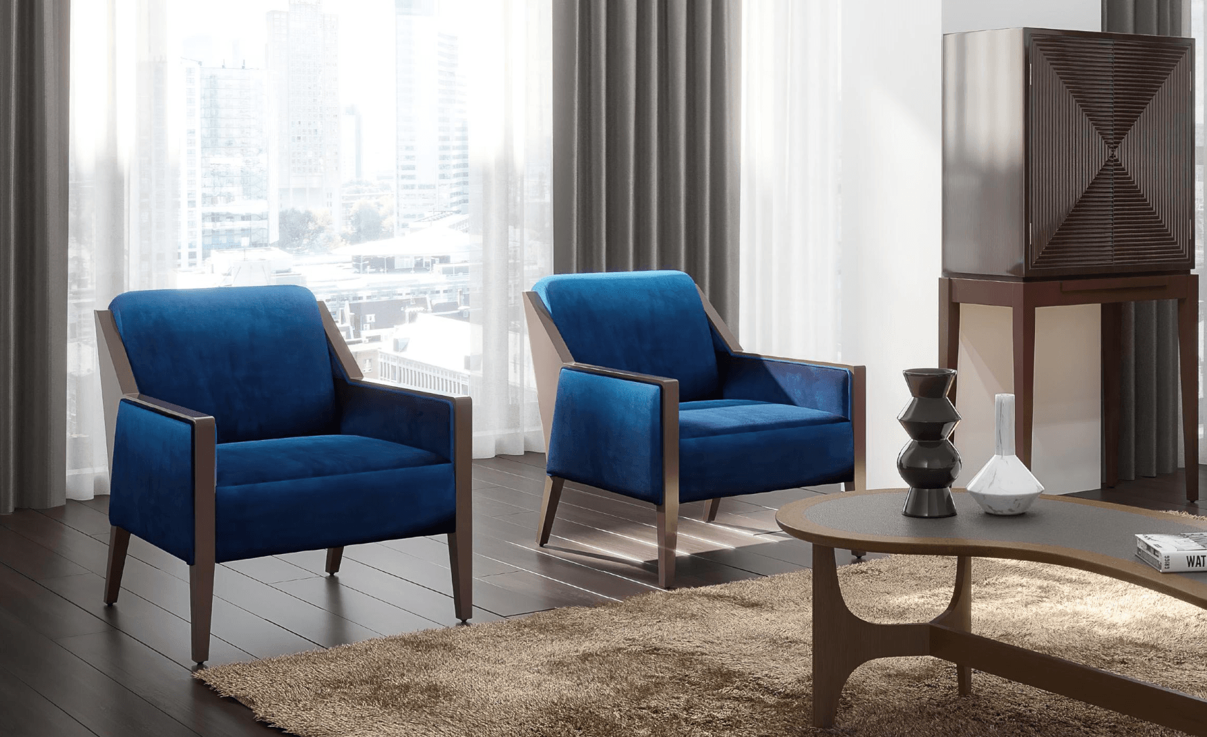Club Lounge Chair, Velvet by Authentic Models - Maison Rêves UK