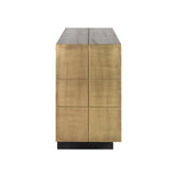 Collada 3 Door Gold Sideboard with Black Base by Richmond Interiors - Maison Rêves UK