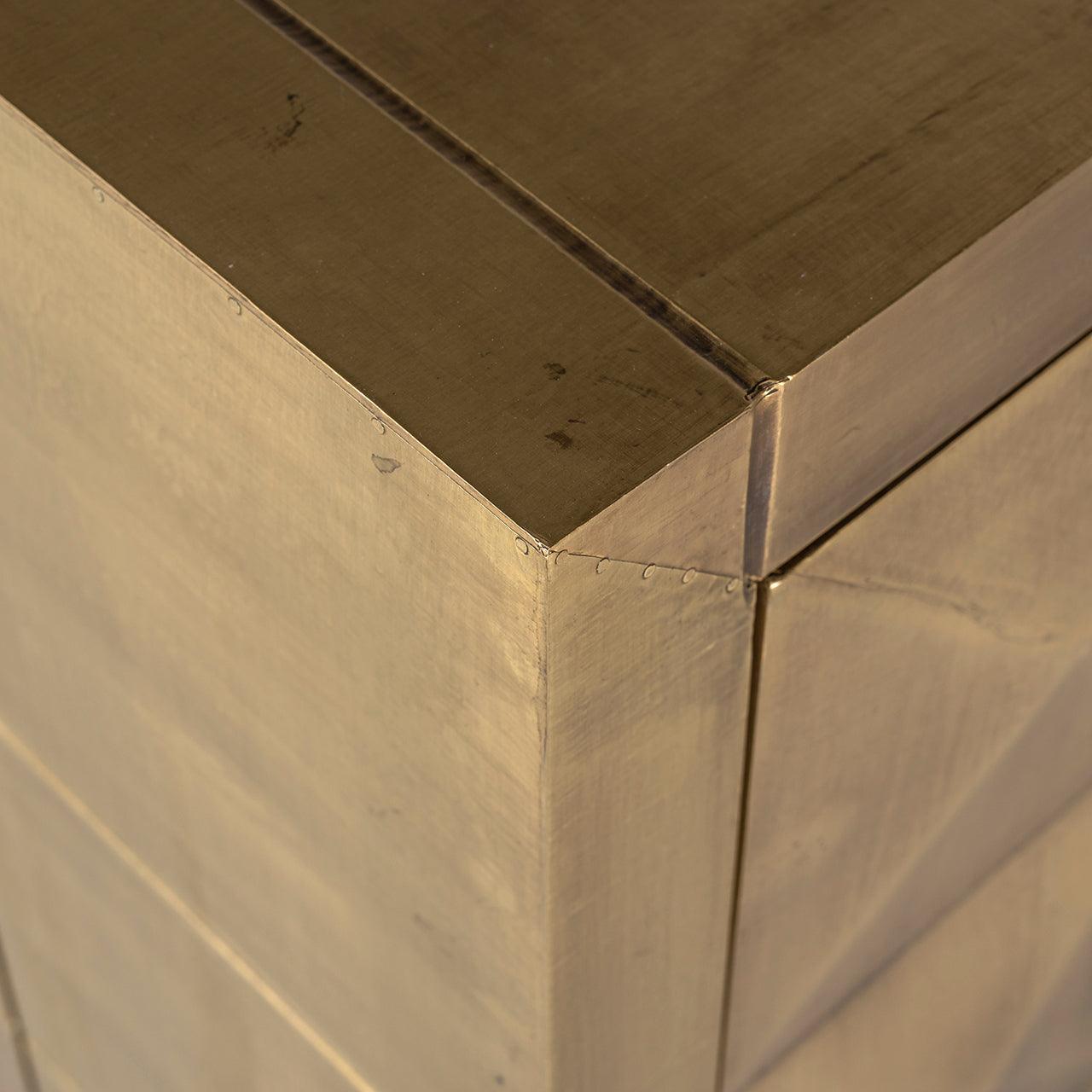 Collada 3 Door Gold Sideboard with Black Base by Richmond Interiors - Maison Rêves UK