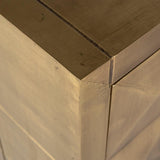 Collada 3 Door Gold Sideboard with Black Base by Richmond Interiors - Maison Rêves UK