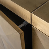 Collada 3 Door Gold Sideboard with Black Base by Richmond Interiors - Maison Rêves UK