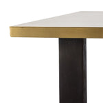 Colwynn Gold Iron Top Dining Table with Mango Wood Base - Maison Rêves UK