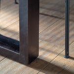 Colwynn Gold Iron Top Dining Table with Mango Wood Base - Maison Rêves UK