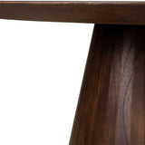 Congo Dark Brown Wood Circular Dining Table Ø120 - Maison Rêves UK