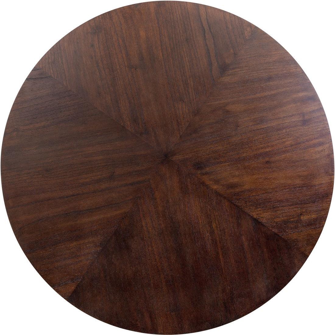 Congo Dark Brown Wood Circular Dining Table Ø120 - Maison Rêves UK