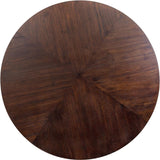 Congo Dark Brown Wood Circular Dining Table Ø120 - Maison Rêves UK
