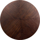Congo Dark Brown Wood Circular Dining Table Ø120 - Maison Rêves UK