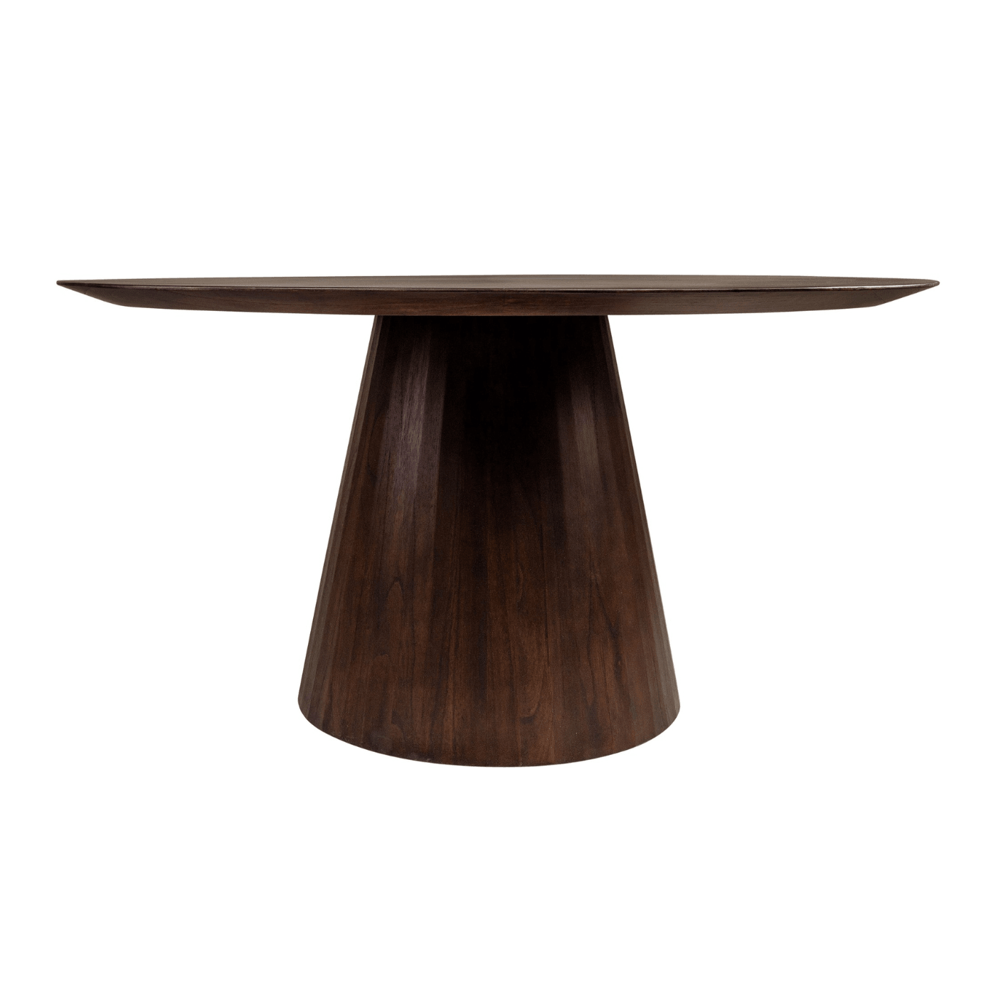 Congo Dark Brown Wood Circular Dining Table Ø150 - Maison Rêves UK