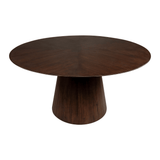 Congo Dark Brown Wood Circular Dining Table Ø150 - Maison Rêves UK