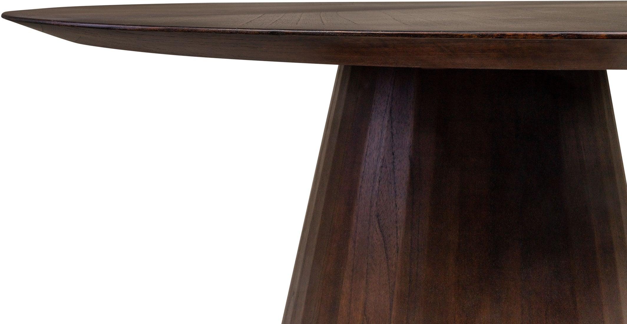 Congo Dark Brown Wood Circular Dining Table Ø150 - Maison Rêves UK