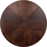 Congo Dark Brown Wood Circular Dining Table Ø150 - Maison Rêves UK