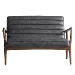 Cruzo 2 Seater Sofa Antique Ebony with Wooden Legs - Maison Rêves UK