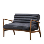 Cruzo 2 Seater Sofa Antique Ebony with Wooden Legs - Maison Rêves UK