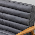 Cruzo 2 Seater Sofa Antique Ebony with Wooden Legs - Maison Rêves UK