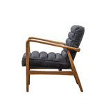 Cruzo Armchair Antique Ebony with Oak Wood Frame - Maison Rêves UK