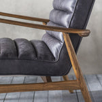 Cruzo Armchair Antique Ebony with Oak Wood Frame - Maison Rêves UK
