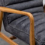 Cruzo Armchair Antique Ebony with Oak Wood Frame - Maison Rêves UK