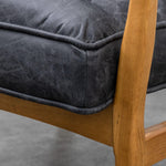 Cruzo Armchair Antique Ebony with Oak Wood Frame - Maison Rêves UK