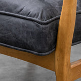 Cruzo Armchair Antique Ebony with Oak Wood Frame - Maison Rêves UK