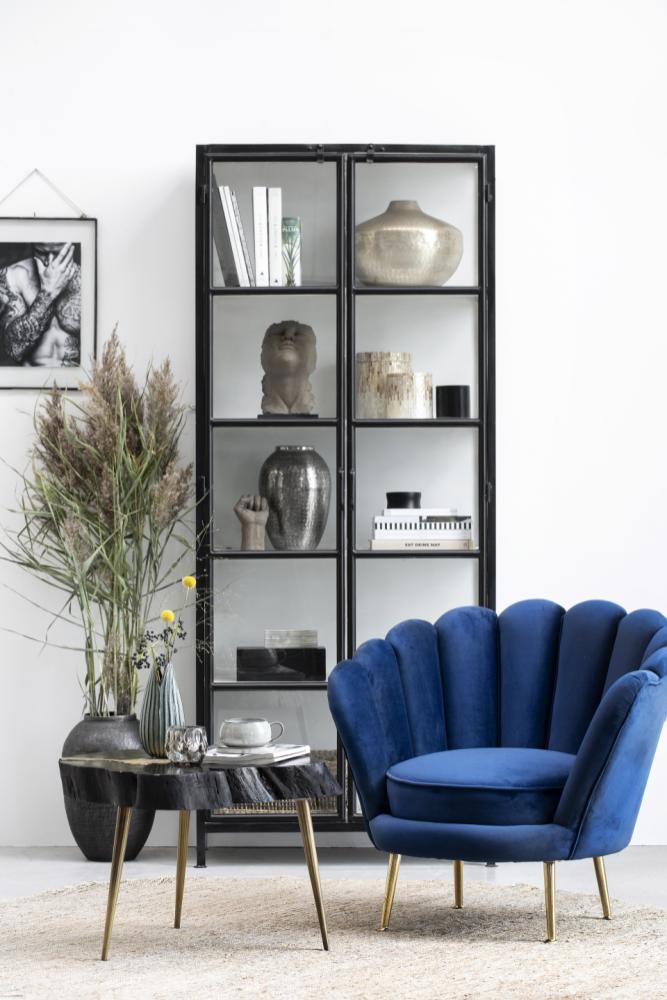Depot Black Iron Tall Cabinet with Glass Doors H205 (CM) - Maison Rêves UK
