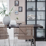 Depot Black Iron Tall Cabinet with Glass Doors H205 (CM) - Maison Rêves UK