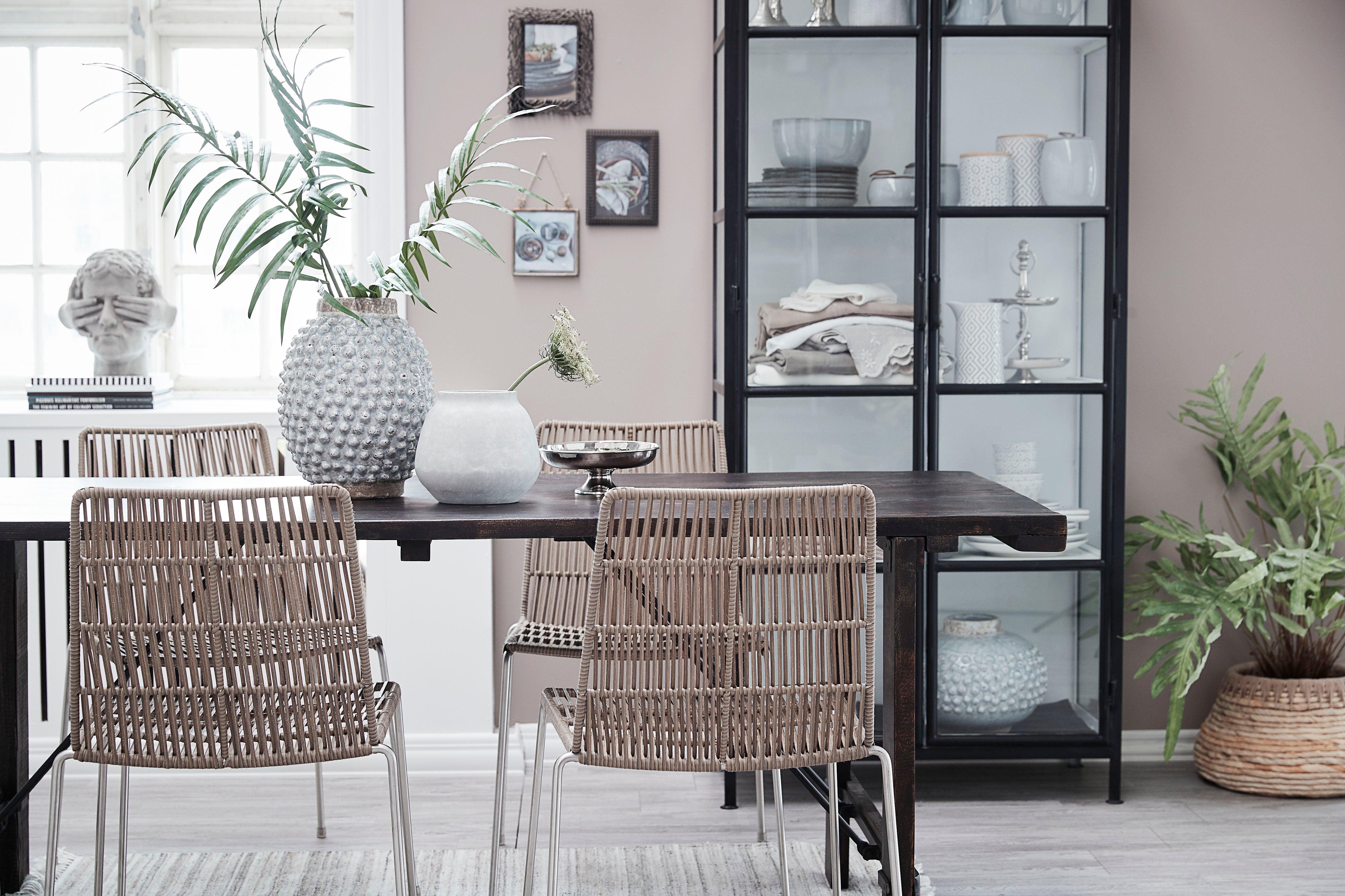 Depot Black Iron Tall Cabinet with Glass Doors H205 (CM) - Maison Rêves UK