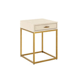 Hampton Bedside Table - Ivory Shagreen by DI Designs