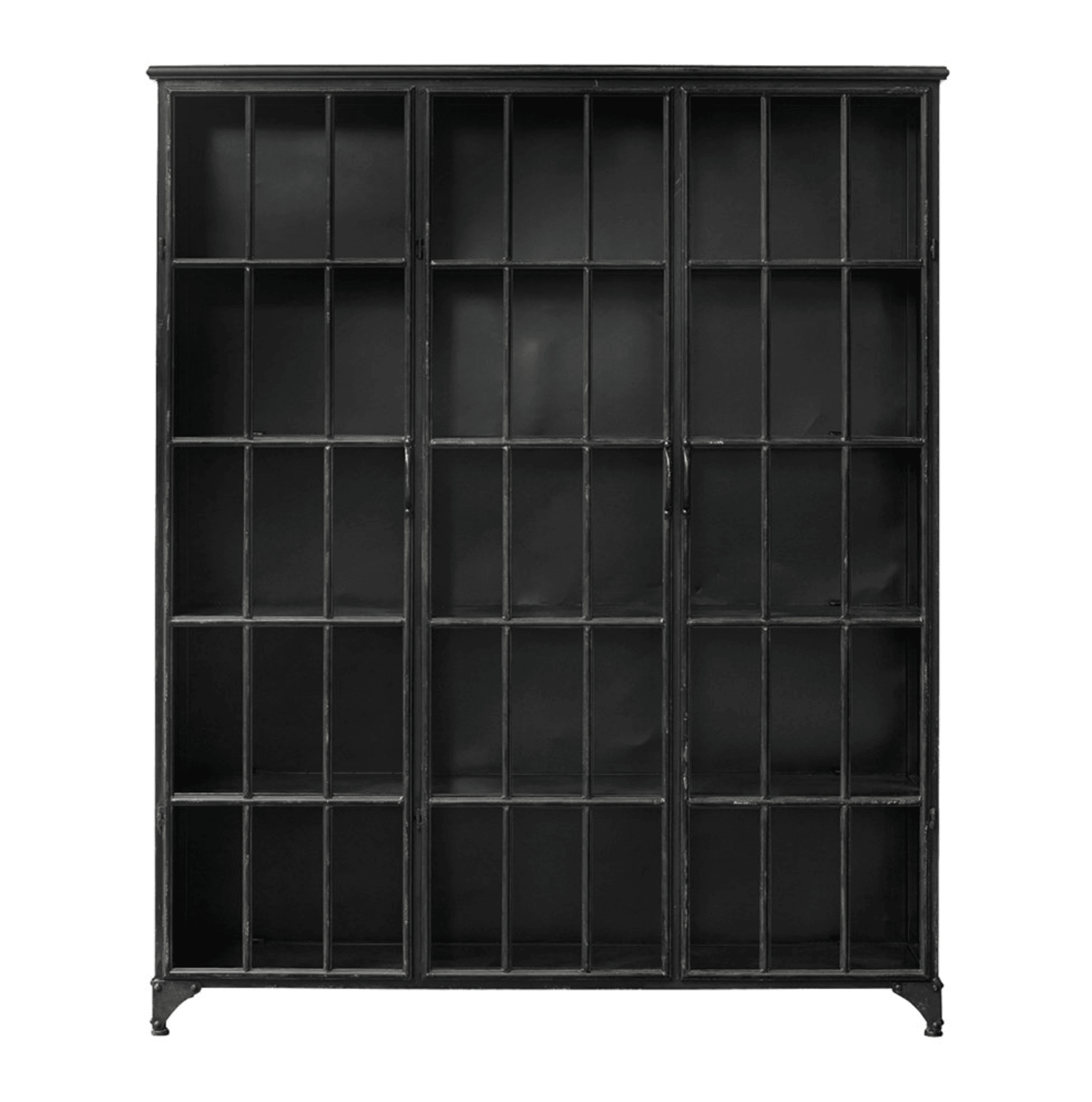 Downtown Iron 3 Door Cabinet in Black by Nordal - Maison Rêves UK