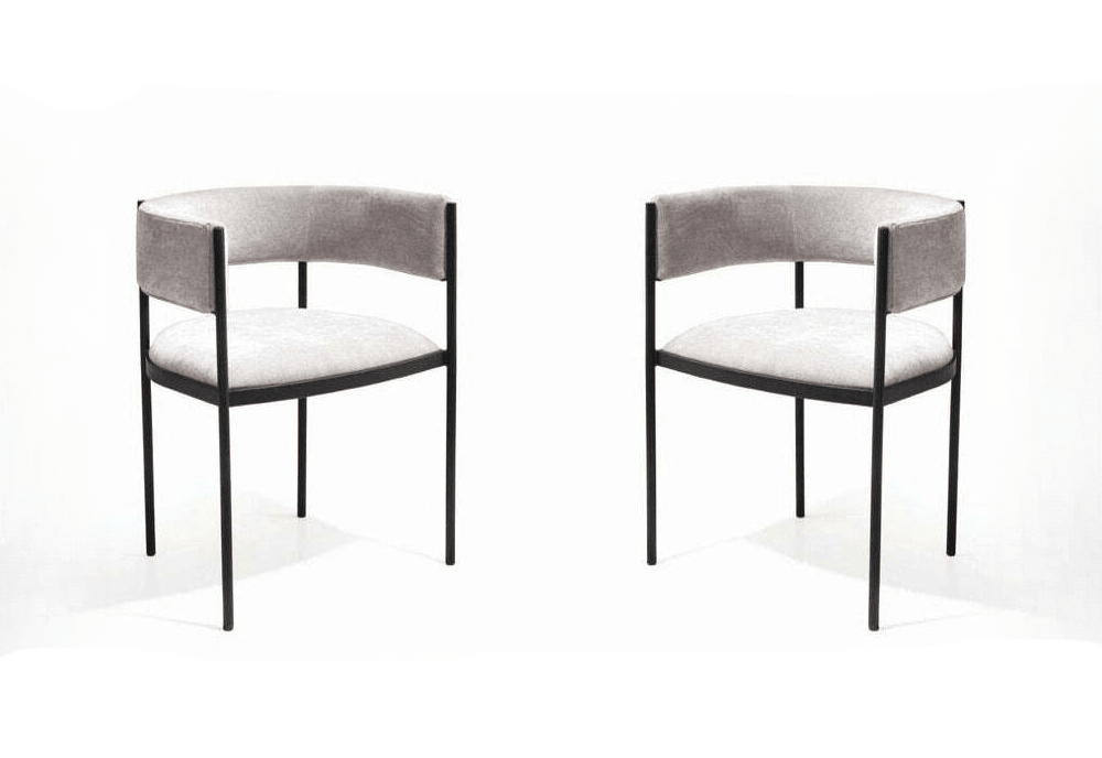Envie I Dining Chair - Set of 2 - Giselle Grey Beige - Maison Rêves UK