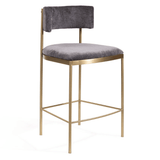 Envie II Counter Stool - Giselle Dark Charcoal - Maison Rêves UK