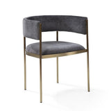 Envie II Dining Chair - Giselle Dark Charcoal - Maison Rêves UK