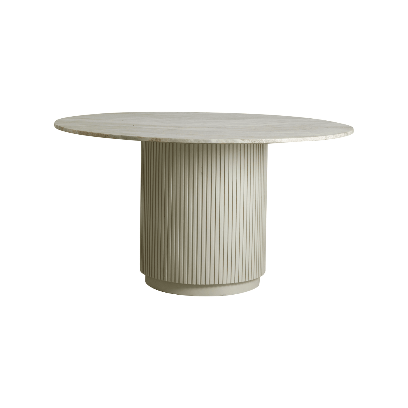 Erie Mango Wood Round Dining Table with Marble Top by Nordal - Maison Rêves UK