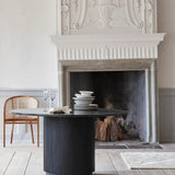 Erie Mango Wood Round Dining Table with Marble Top by Nordal - Maison Rêves UK