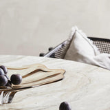 Erie Mango Wood Round Dining Table with Marble Top by Nordal - Maison Rêves UK