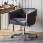 Ethos Swivel Office Chair Antique Ebony - Maison Rêves UK