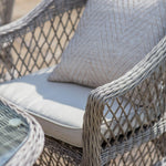 Evesmith 6 Seater Oval Outdoor Dining Set in Stone - Maison Rêves UK