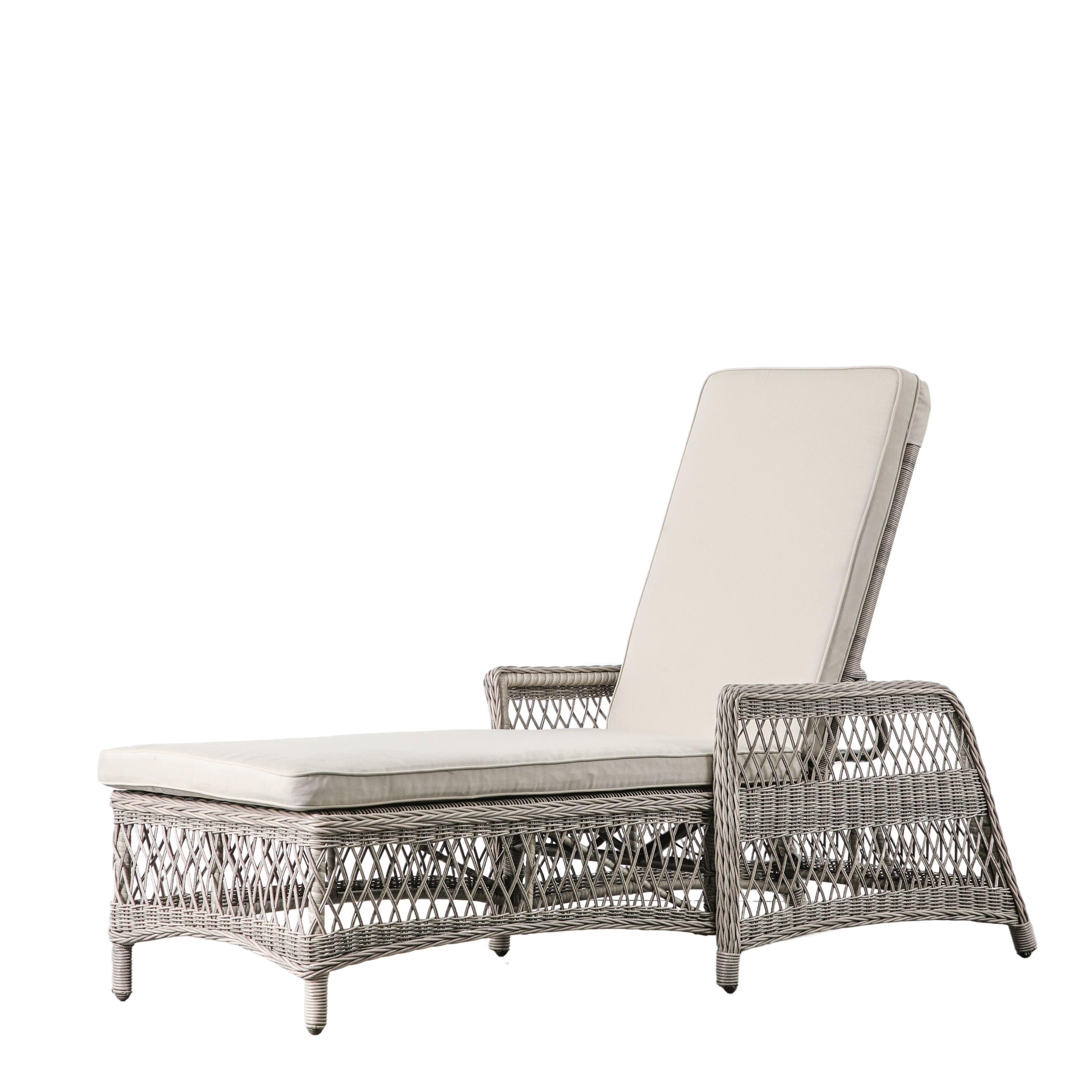 Evesmith Country Single Outdoor Sun Lounger Stone - Maison Rêves UK