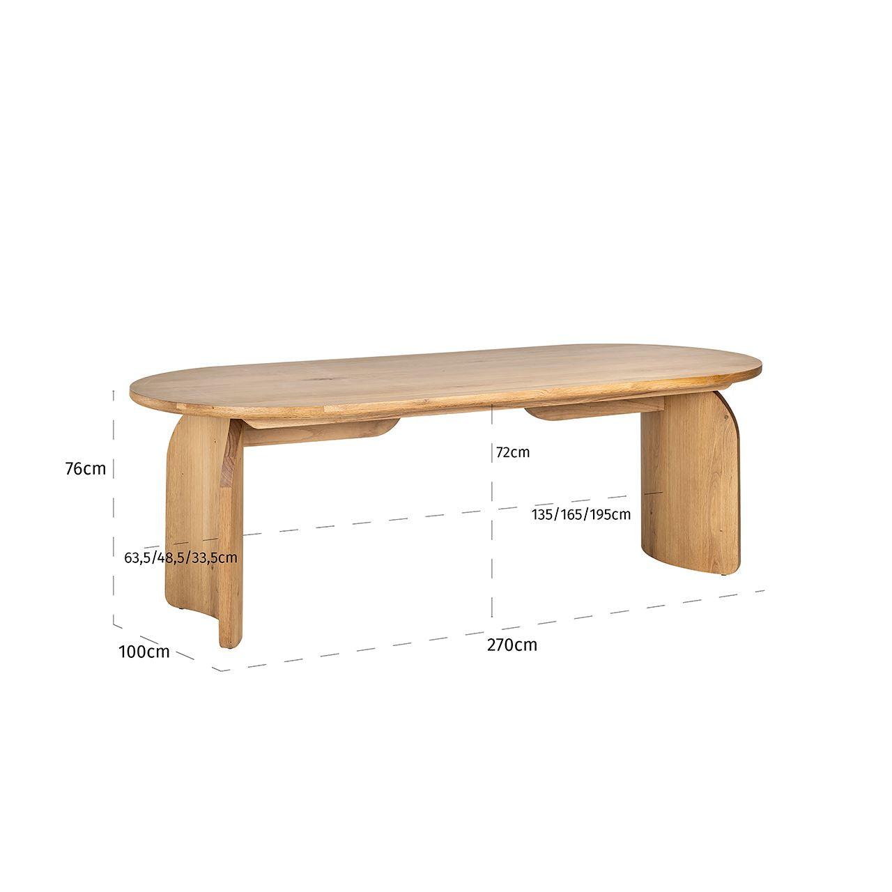 Fairmont Natural Oak Oval Dining Table by Richmond Interiors - Maison Rêves UK