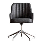 Farolina Swivel Chair Antique Ebony - Maison Rêves UK