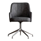 Farolina Swivel Chair Antique Ebony - Maison Rêves UK