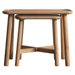 Fernhaven Solid Oak Nest Of 2 Tables - Maison Rêves UK