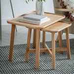 Fernhaven Solid Oak Nest Of 2 Tables - Maison Rêves UK