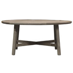 Fernhaven Solid Oak Round Coffee Table Grey - Maison Rêves UK