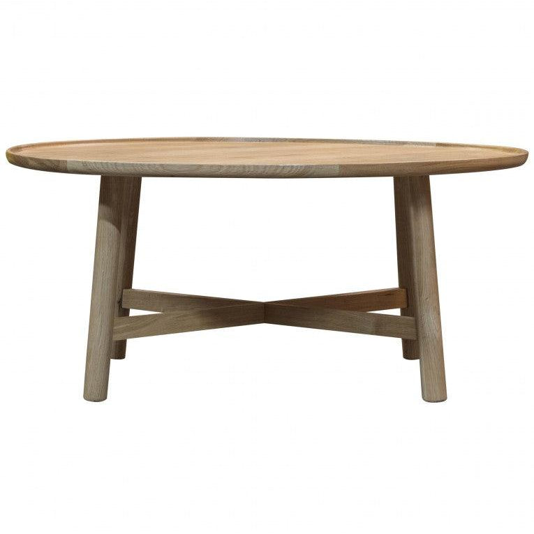 Fernhaven Solid Oak Round Coffee Table - Maison Rêves UK