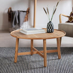 Fernhaven Solid Oak Round Coffee Table - Maison Rêves UK
