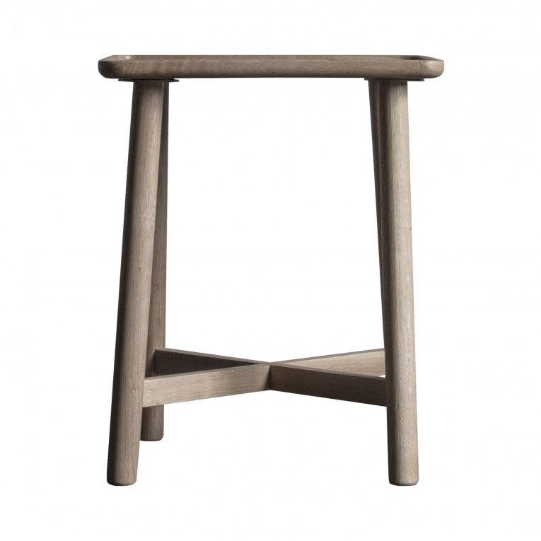 Fernhaven Solid Oak Side Table Grey - Maison Rêves UK