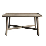 Fernhaven Solid Oak Square Coffee Table Grey - Maison Rêves UK