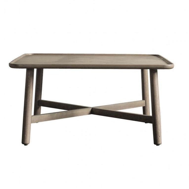 Fernhaven Solid Oak Square Coffee Table Grey - Maison Rêves UK