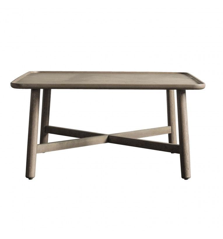 Fernhaven Solid Oak Square Coffee Table Grey - Maison Rêves UK