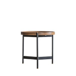 Fleurique Iron Nest Of 2 Tables with Mango Wood Top - Maison Rêves UK